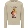 Nature My Home Mushroom Frog Mens Sweatshirt Jumper Sand