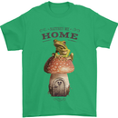 Nature My Home Mushroom Frog Mens T-Shirt 100% Cotton Irish Green