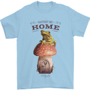 Nature My Home Mushroom Frog Mens T-Shirt 100% Cotton Light Blue