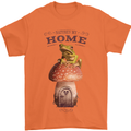 Nature My Home Mushroom Frog Mens T-Shirt 100% Cotton Orange