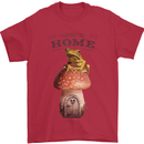 Nature My Home Mushroom Frog Mens T-Shirt 100% Cotton Red