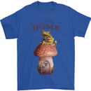 Nature My Home Mushroom Frog Mens T-Shirt 100% Cotton Royal Blue