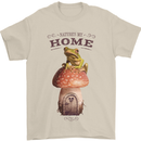Nature My Home Mushroom Frog Mens T-Shirt 100% Cotton Sand