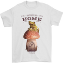 Nature My Home Mushroom Frog Mens T-Shirt 100% Cotton White