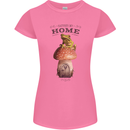 Nature My Home Mushroom Frog Womens Petite Cut T-Shirt Azalea
