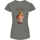 Nature My Home Mushroom Frog Womens Petite Cut T-Shirt Charcoal