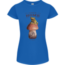 Nature My Home Mushroom Frog Womens Petite Cut T-Shirt Royal Blue