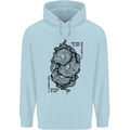 Nature is Art Mushroom Fungi Mycology Childrens Kids Hoodie Light Blue