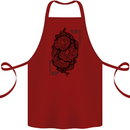 Nature is Art Mushroom Fungi Mycology Cotton Apron 100% Organic Maroon
