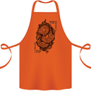 Nature is Art Mushroom Fungi Mycology Cotton Apron 100% Organic Orange