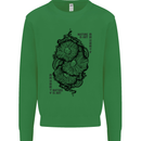 Nature is Art Mushroom Fungi Mycology Kids Sweatshirt Jumper Irish Green