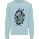 Nature is Art Mushroom Fungi Mycology Kids Sweatshirt Jumper Light Blue
