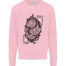 Nature is Art Mushroom Fungi Mycology Kids Sweatshirt Jumper Light Pink