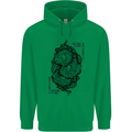 Nature is Art Mushroom Fungi Mycology Mens 80% Cotton Hoodie Irish Green