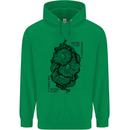 Nature is Art Mushroom Fungi Mycology Mens 80% Cotton Hoodie Irish Green