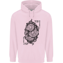 Nature is Art Mushroom Fungi Mycology Mens 80% Cotton Hoodie Light Pink