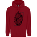 Nature is Art Mushroom Fungi Mycology Mens 80% Cotton Hoodie Red