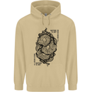 Nature is Art Mushroom Fungi Mycology Mens 80% Cotton Hoodie Sand
