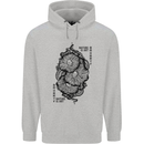Nature is Art Mushroom Fungi Mycology Mens 80% Cotton Hoodie Sports Grey