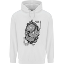 Nature is Art Mushroom Fungi Mycology Mens 80% Cotton Hoodie White