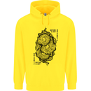 Nature is Art Mushroom Fungi Mycology Mens 80% Cotton Hoodie Yellow