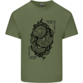Nature is Art Mushroom Fungi Mycology Mens Cotton T-Shirt Tee Top Military Green