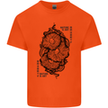 Nature is Art Mushroom Fungi Mycology Mens Cotton T-Shirt Tee Top Orange