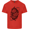Nature is Art Mushroom Fungi Mycology Mens Cotton T-Shirt Tee Top Red