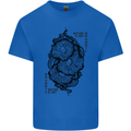 Nature is Art Mushroom Fungi Mycology Mens Cotton T-Shirt Tee Top Royal Blue