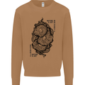 Nature is Art Mushroom Fungi Mycology Mens Sweatshirt Jumper Caramel Latte