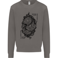 Nature is Art Mushroom Fungi Mycology Mens Sweatshirt Jumper Charcoal