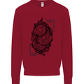 Nature is Art Mushroom Fungi Mycology Mens Sweatshirt Jumper Red