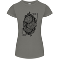 Nature is Art Mushroom Fungi Mycology Womens Petite Cut T-Shirt Charcoal