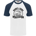 Daddy & Sons Best Friends Father's Day Mens S/S Baseball T-Shirt White/Navy Blue