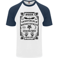 Ouija Board Voodoo Demons Spirits Halloween Mens S/S Baseball T-Shirt White/Navy Blue