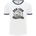 Dad & Son Best Friends Father's Day Mens White Ringer T-Shirt White/Navy Blue