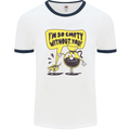 I'm So Empty Without You Funny Coffee Mens Ringer T-Shirt White/Navy Blue