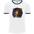 Fathers Day Gaming Mens White Ringer T-Shirt White/Navy Blue