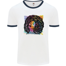 Fathers Day Gaming Mens White Ringer T-Shirt White/Navy Blue