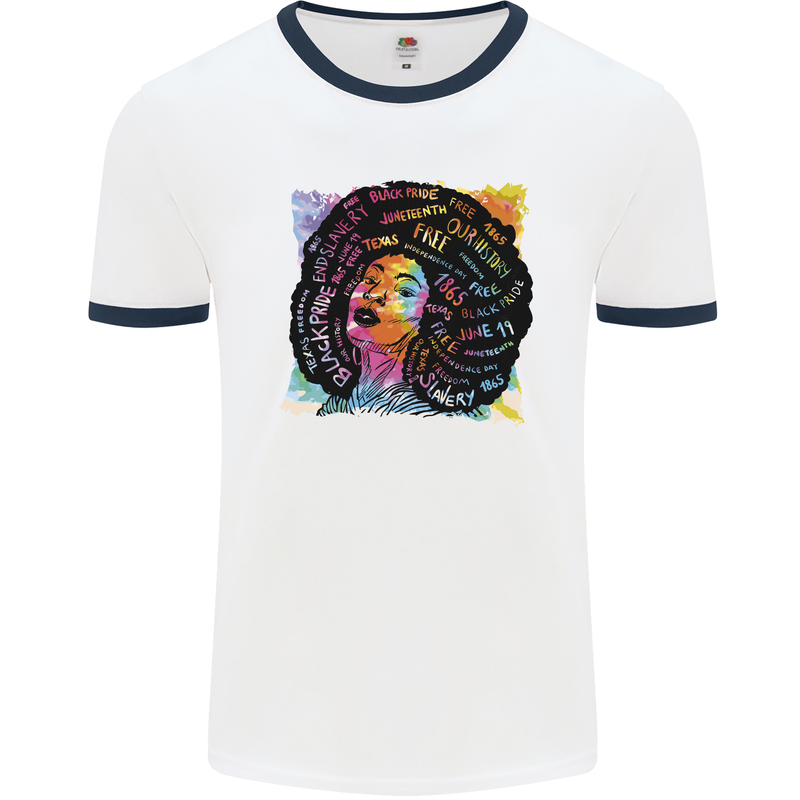 Fathers Day Gaming Mens White Ringer T-Shirt White/Navy Blue