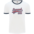 Legend Since 24th Birthday 1999 Mens Ringer T-Shirt White/Navy Blue