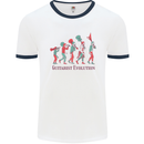 Evolution of a Guitarist Mens White Ringer T-Shirt White/Navy Blue