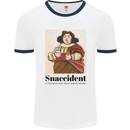 Snaccident Funny Junk Food Diet Weight Loss Mens Ringer T-Shirt White/Navy Blue