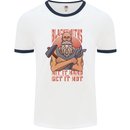 Funny Blacksmith Quote Mens Ringer T-Shirt White/Navy Blue