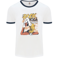 Rock Yoga Queen Mens Ringer T-Shirt White/Navy Blue