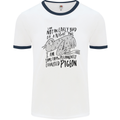 Always Tired Fatigued Exhausted Pigeon Funny Mens White Ringer T-Shirt White/Navy Blue