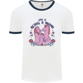 Love is Being a Mom Funny Horse Mens White Ringer T-Shirt White/Navy Blue