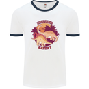 Dinosaur Expert Mens Ringer T-Shirt White/Navy Blue
