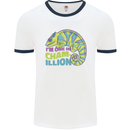 Im One in a Chamillion Funny Chameleon Mens Ringer T-Shirt White/Navy Blue