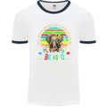 Autism Be Kind Elephant Autistic Mens White Ringer T-Shirt White/Navy Blue